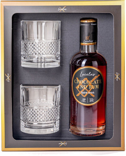 Chocolate & Rum Gift Set (2 Glasses)