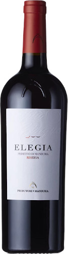 Elegia Primitivo, strong fruity component based on wild blackberries, prunes, raspberries in jam and blueberries.